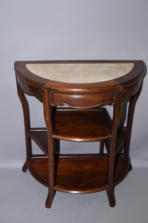 One of Pair Early 20th C. Chinese Hardwood Tables (1 of 6)