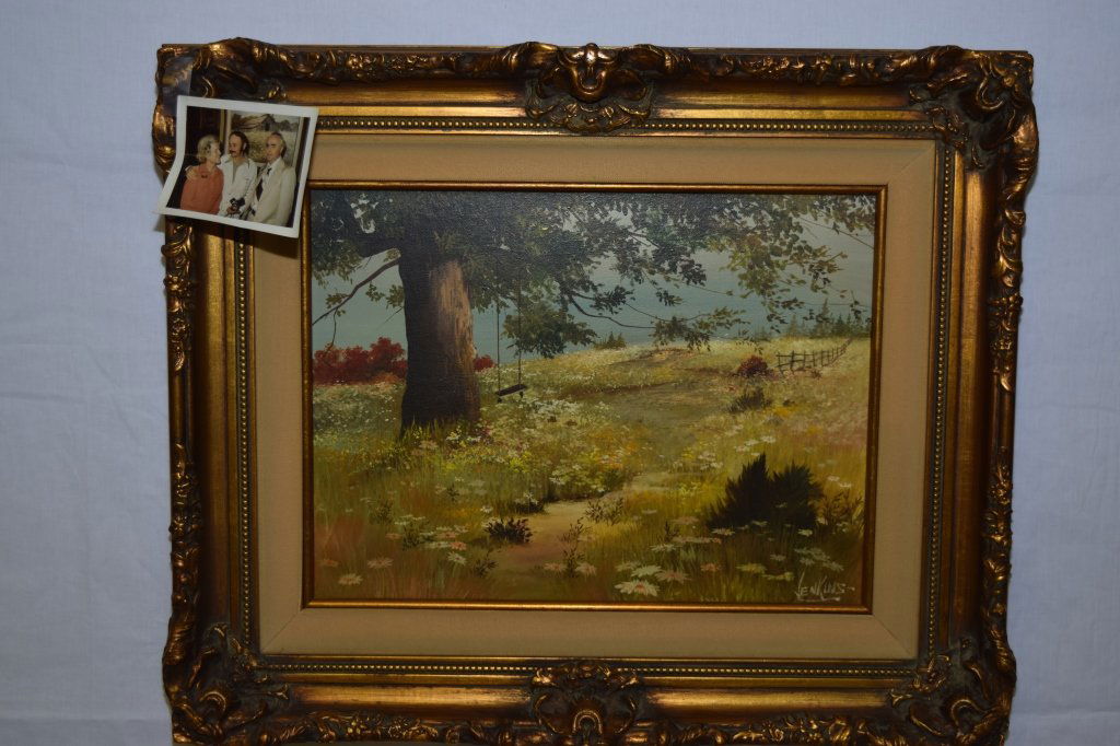 Landscape Painting on Canvas, signed Jenkins