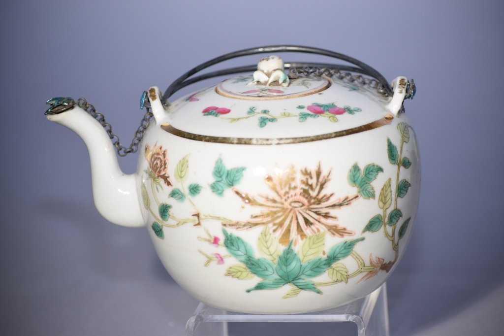 19th C. Chinese Famille Rose Teapot (1 of 10)