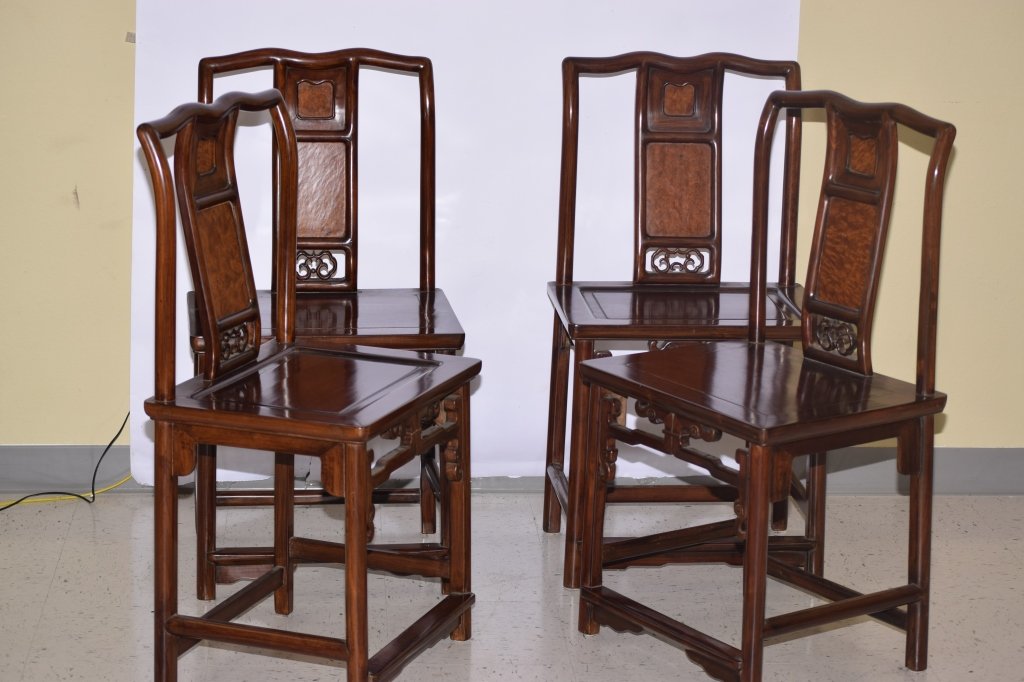 Four Chinese HongMu Chairs (1 of 8)