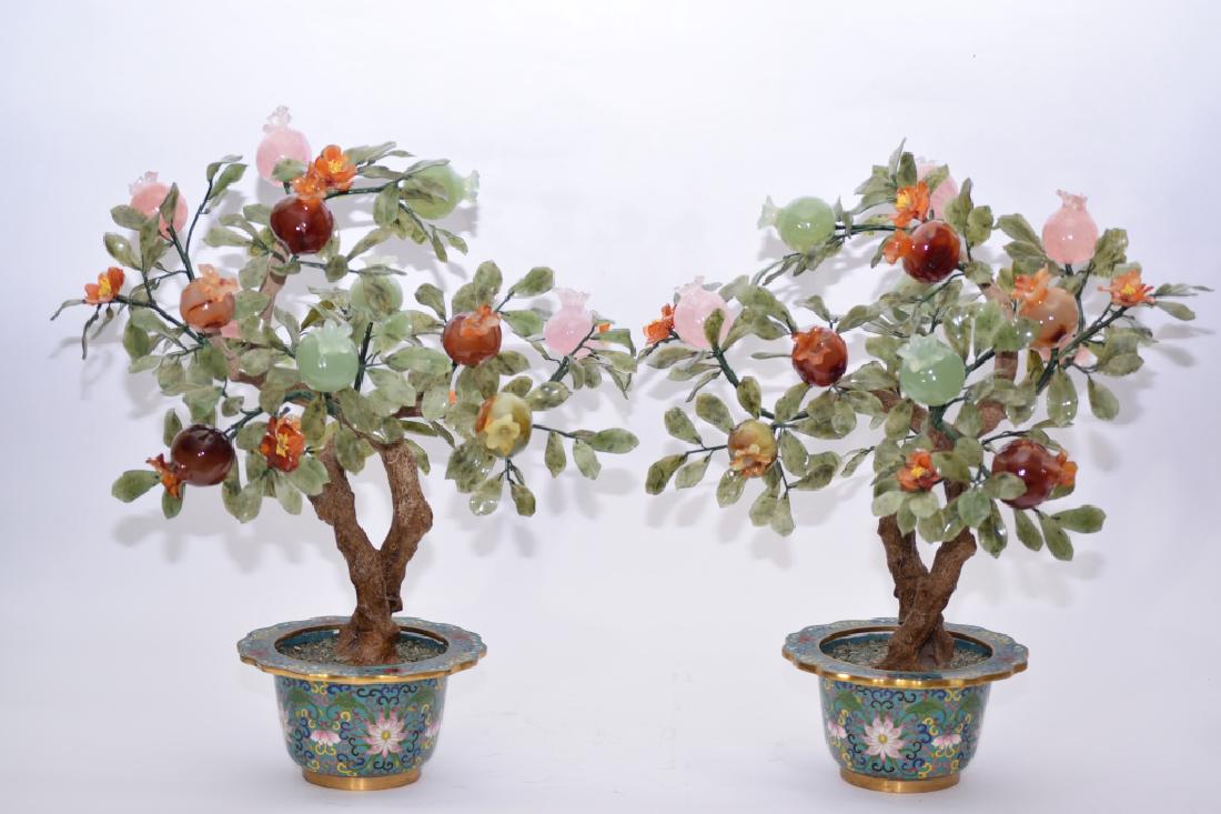 Pair of Chinese Jade Trees (1 of 6)