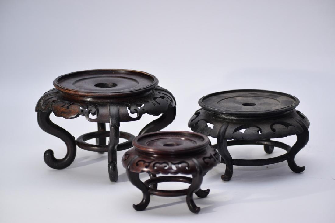 Three Chinese Wood Carved Stands (1 of 1)