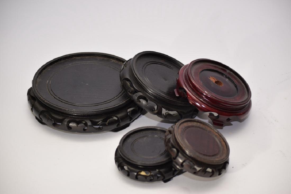 Five Chinese Wood Carved Stands (1 of 1)