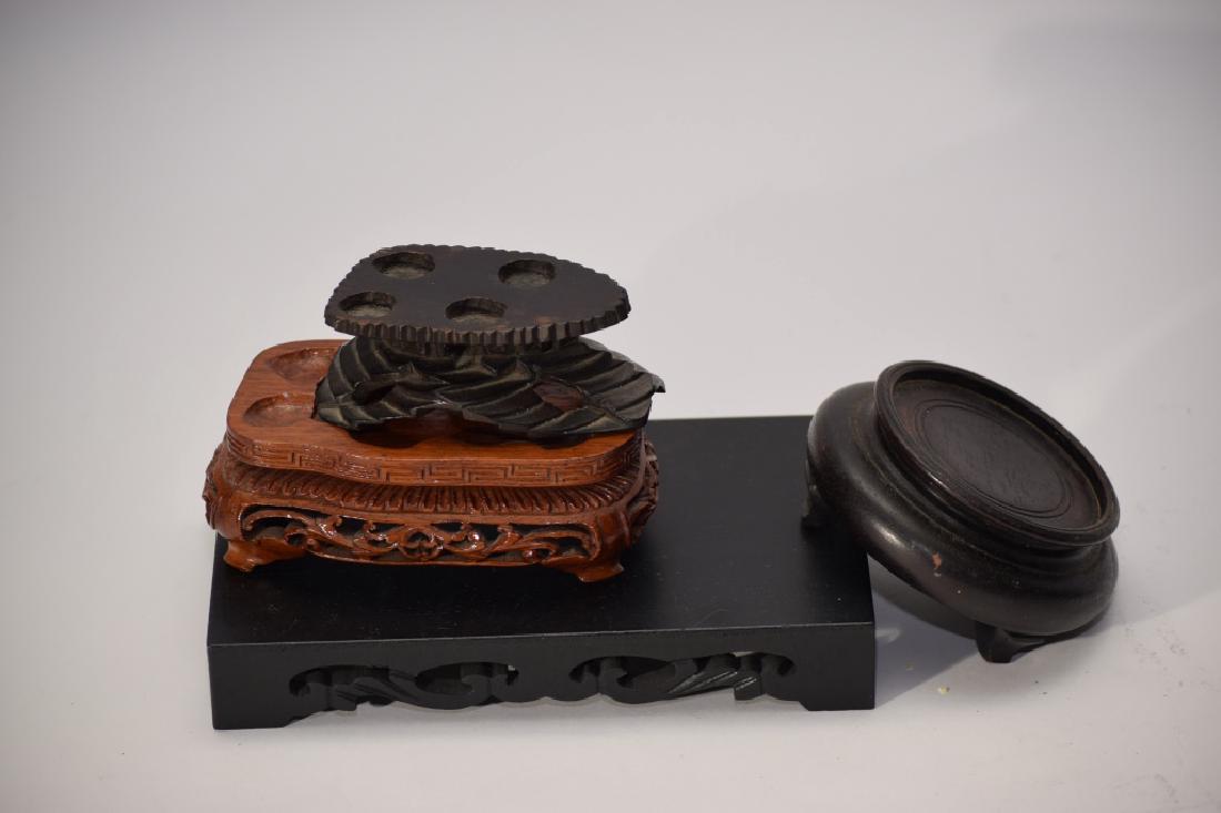 Four Chinese Wood Carved Stands (1 of 1)
