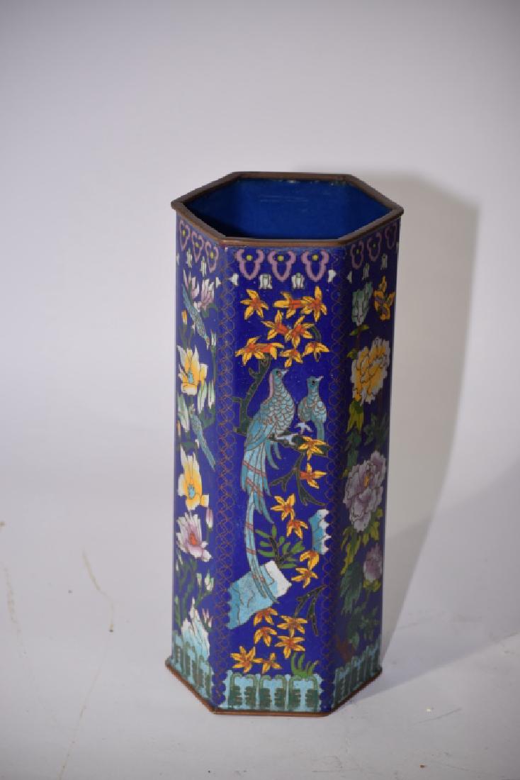 Chinese Cloisonne Brush Pot (1 of 3)