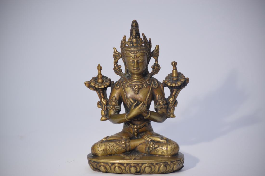 16-17th C. Tibetan(?) Bronze Buddha (1 of 10)