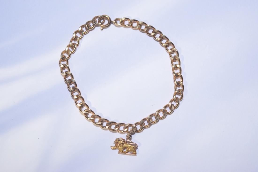 12K Gold Filled Bracelet with 10K Gold Charm. (1 of 3)
