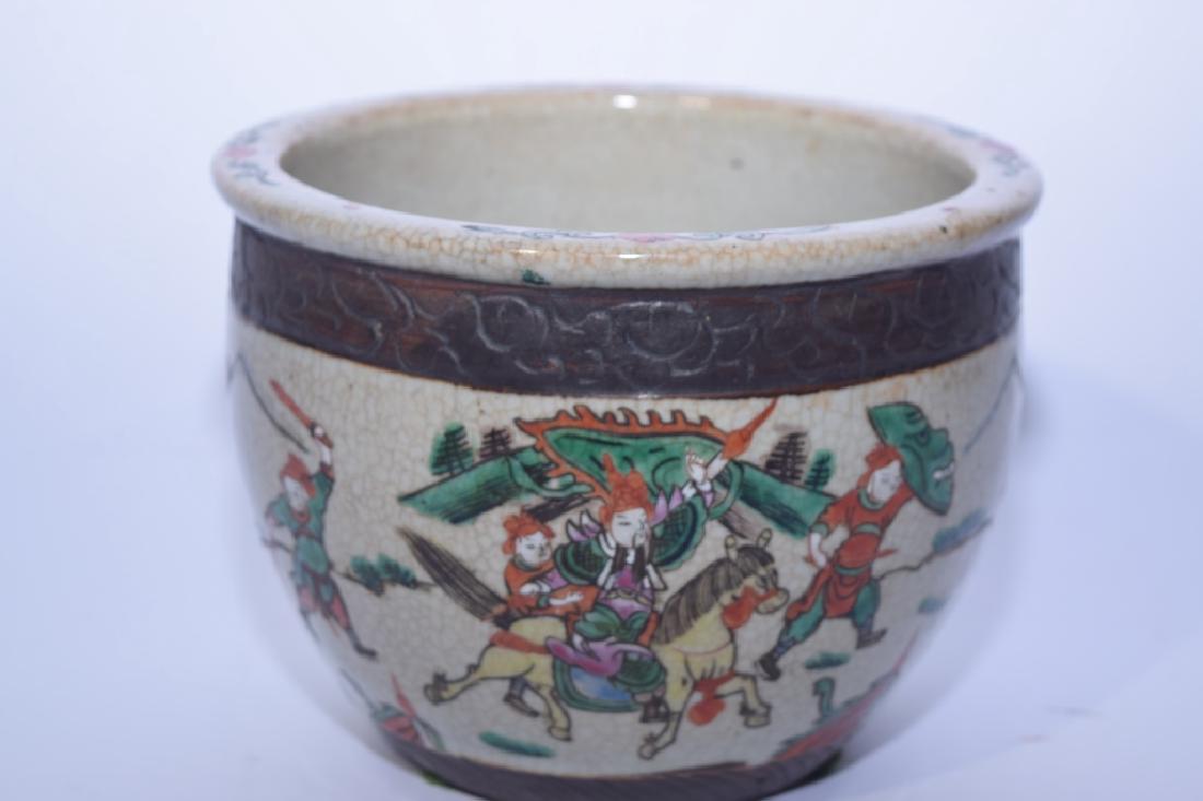 19th C. Chinese Ge Glaze Famille Rose Jar (1 of 5)