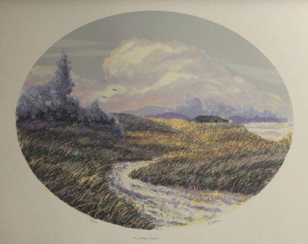 Lithograph "Meadow Land" after Blake (60L): Lithograph "Meadow Land" after Blake, , Signed, Size Approx. 20 x 26 In. William Blake, poet, engraver, painter, and mystic, was born and lived almost his entire life in London (1757-1827) . He was ap