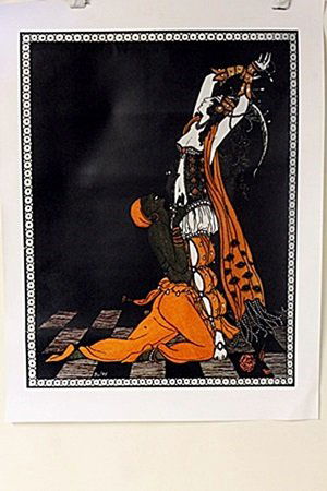 George Barbier Lithograph: George Barbier " Nijinsky as the Golden Slave in Sheherazade" Comes with COA.