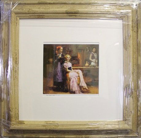 "Once Upon a Time" after Pino Daeni: Plate Signed Lithograph, Framed, Approximately 22 x 22 In.
