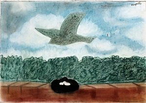 The Nest - Pastel Drawing on Paper - Rene Magritte (1 of 3)