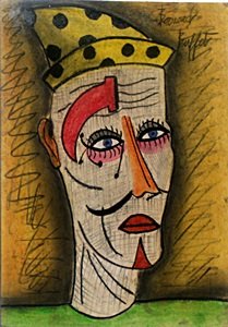 The Clown - Pastel Drawing on Paper - Bernard Buffet (1 of 2)