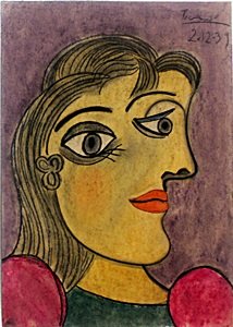 Buste De Femme 4 - Pastel Drawing - Pablo Picasso (1 of 2)