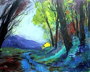 Original Oil Painting on Canvas by Michael Schofield: Original, Untitled, Oil Painting on Canvas, Double Signed, Hand Signed by the artist Michael Schofield, Size 30" x 24" In.Overall Condition: Excellent, Item comes on Stretcher Bars unless requested to