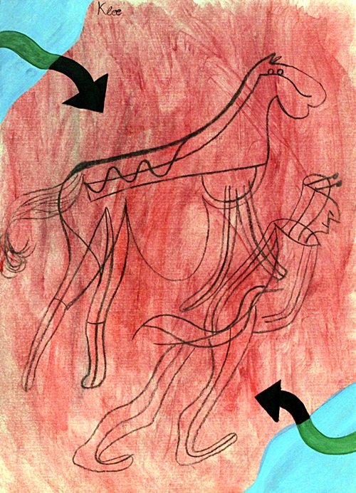 The Way 1905' - Oil on Paper - Paul Klee: Oil Paitning on Paper, Hand Signed, Size Approx. 16 x 12 Inches