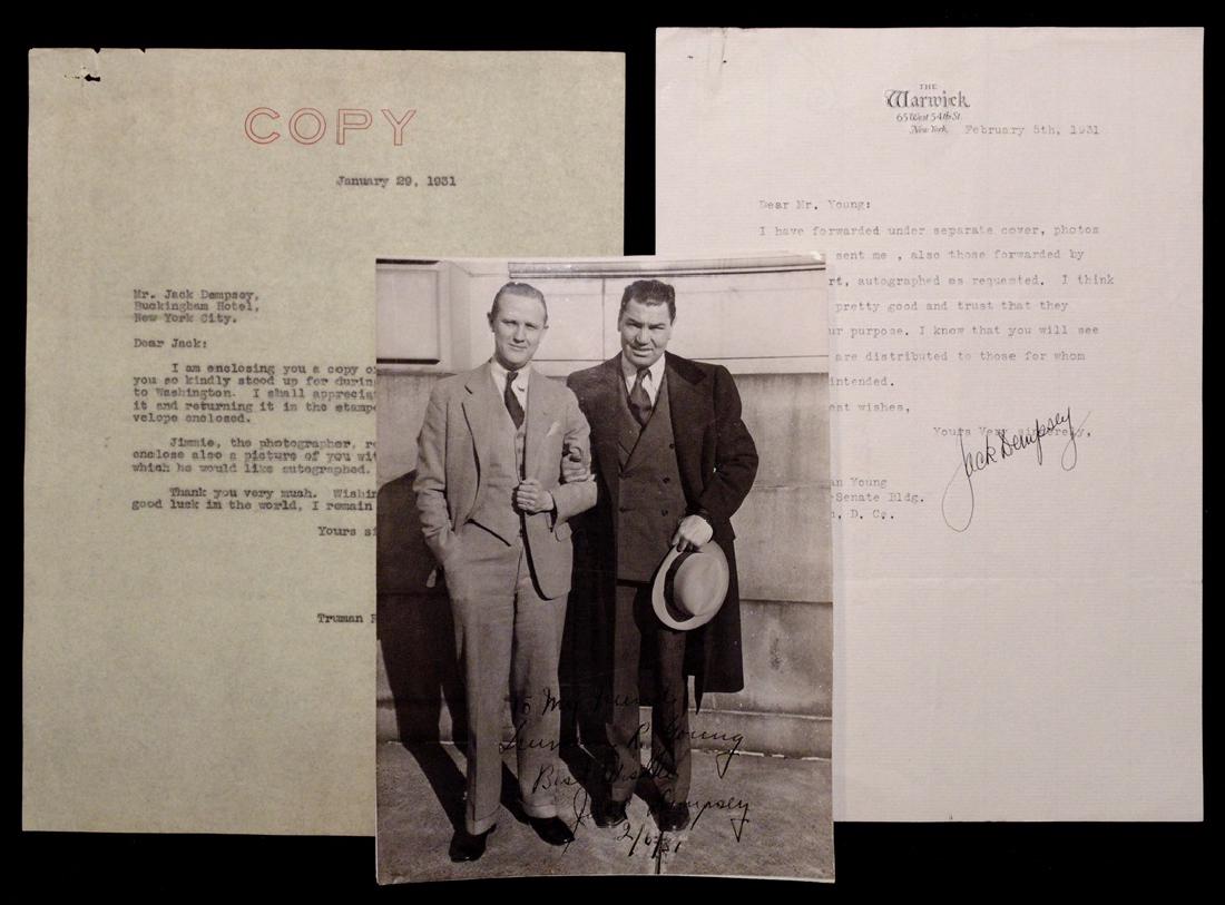 [Jack Dempsey, Am. Boxer]  Signed Photo & Letter (1 of 3)