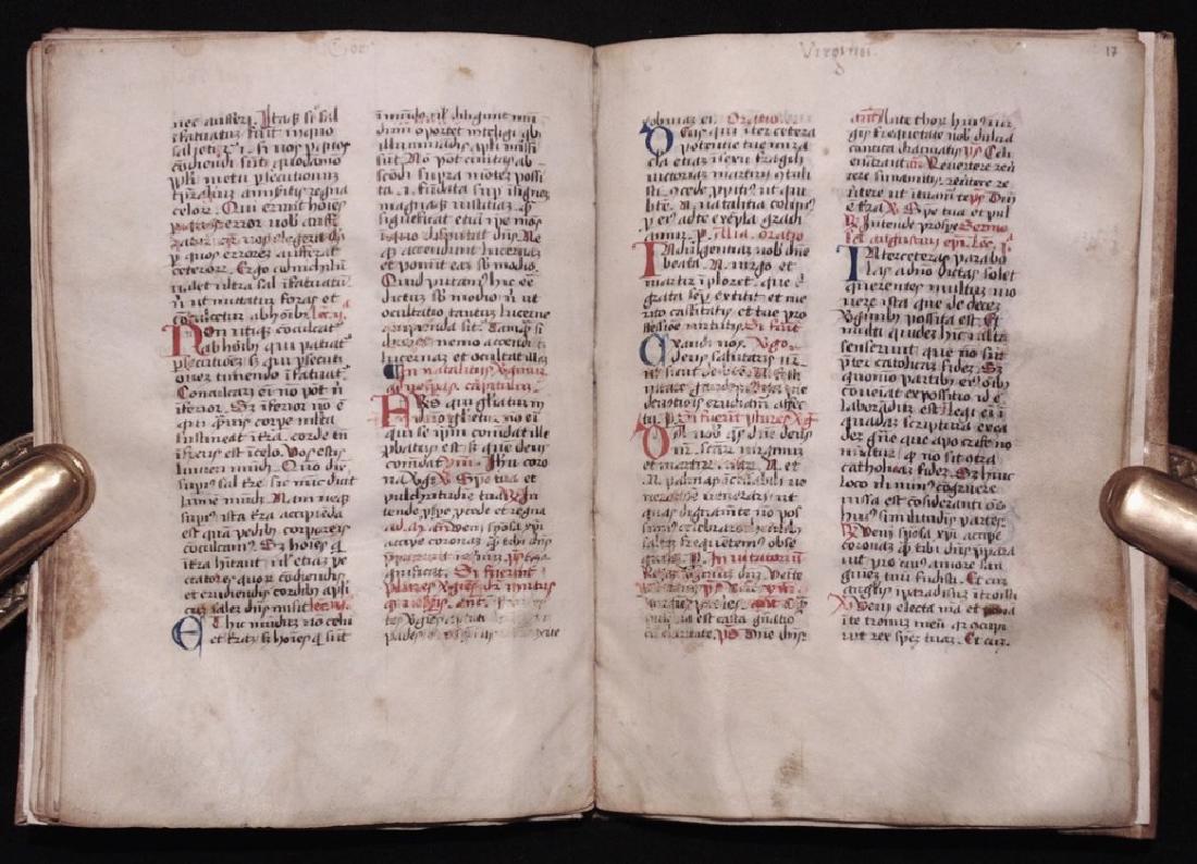 14th c. Manuscript Prayer Book on Vellum (1 of 9)