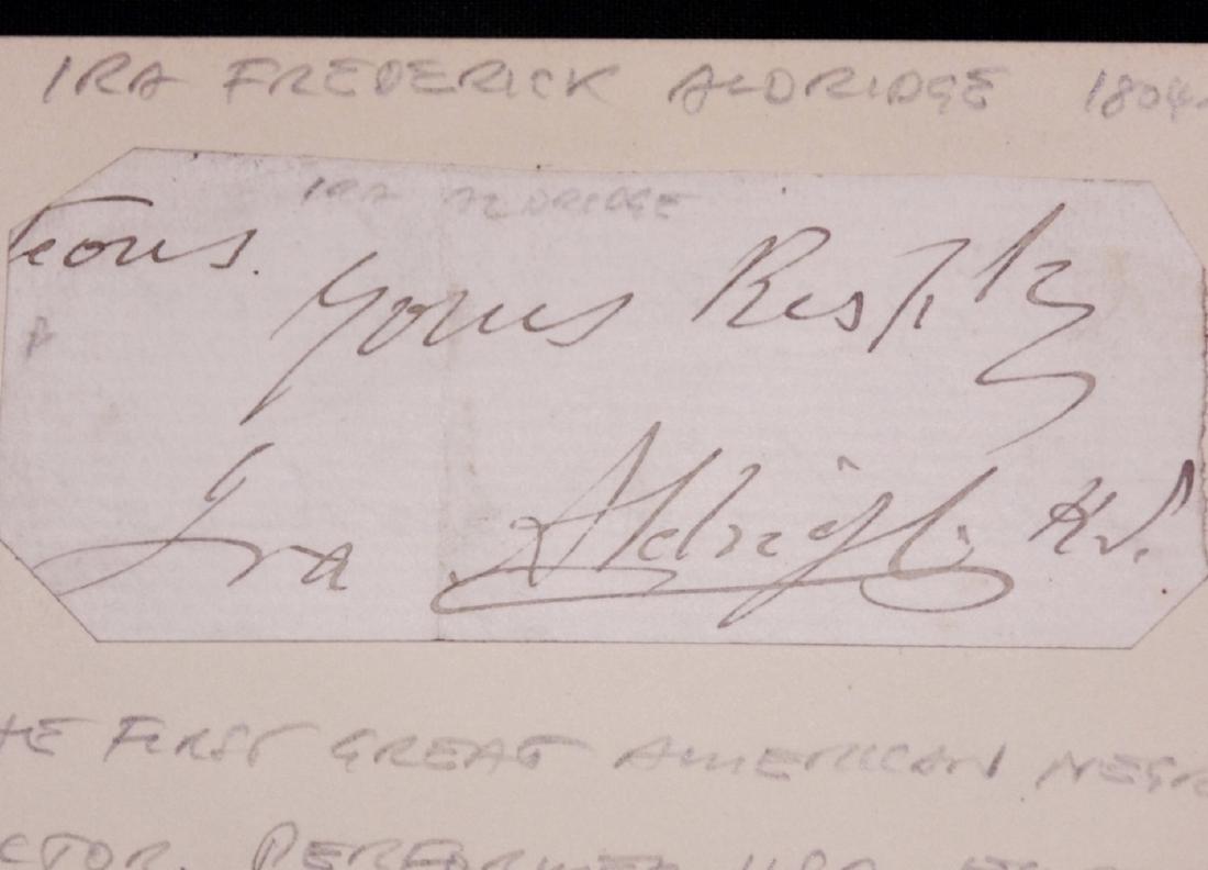 [African American Actor, Ira Aldrich, Autograph] (1 of 2)