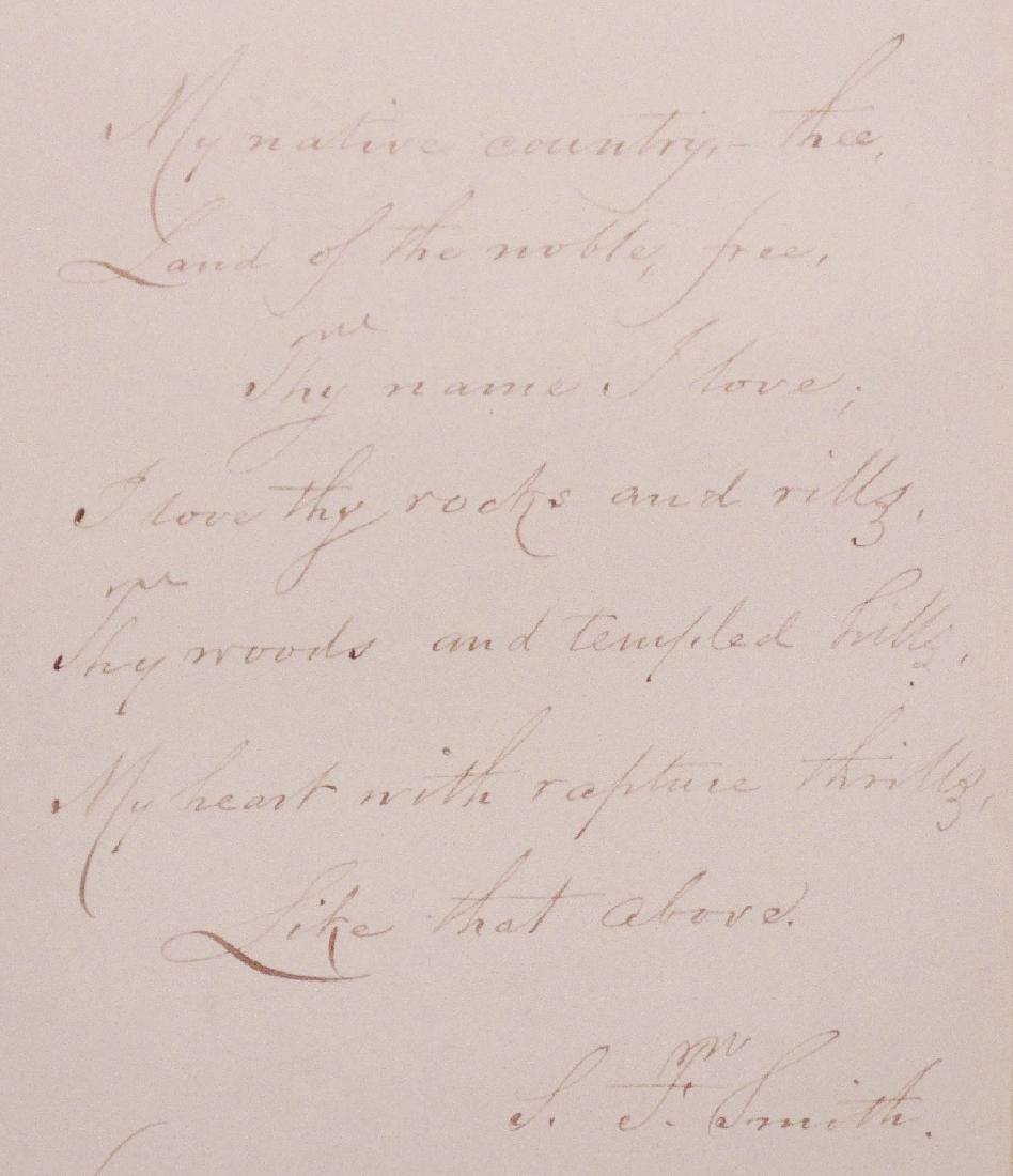 Samuel Smith (My Country Tis of Thee) AMS, 1892 (1 of 2)