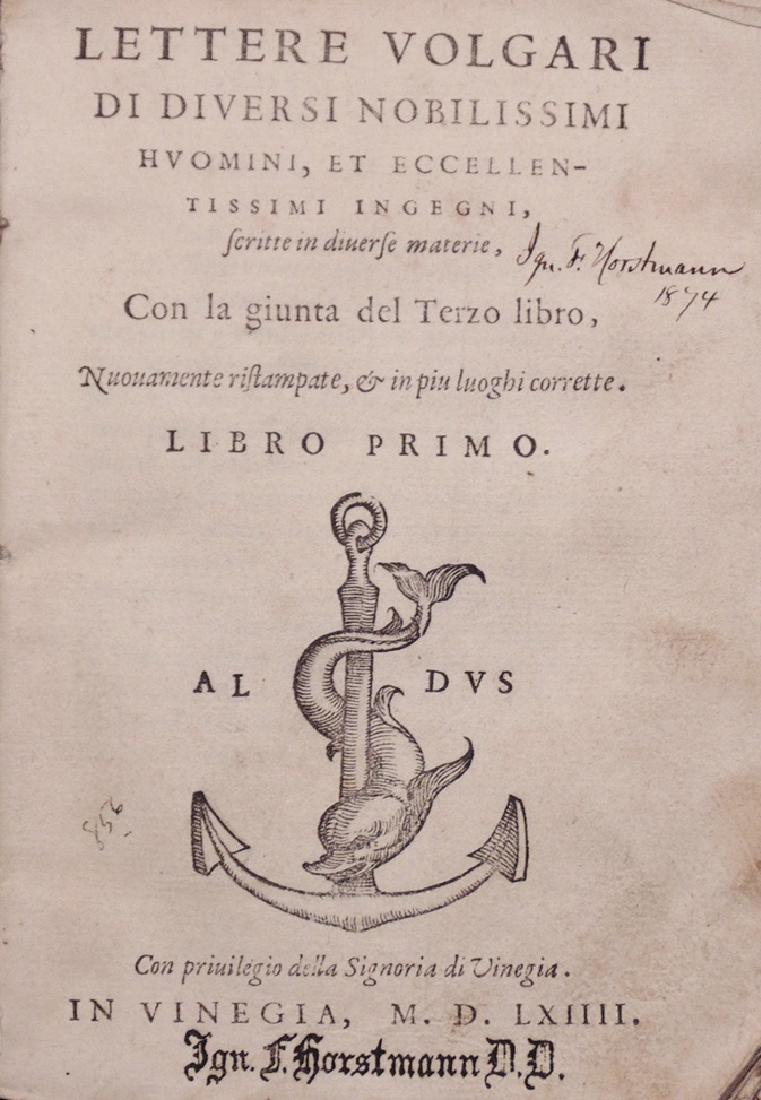 [Aldus]  Lettere Volgari di Diversi, 1564 (1 of 8)
