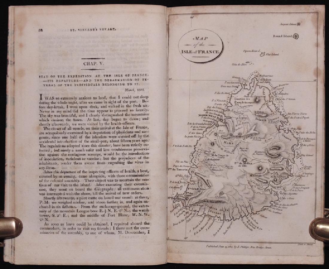 Voyage… Islands of the African Seas, 1805: St. Vincent, J.B. G.M. Bory de. VOYAGE TO, AND TRAVELS THROUGH THE FOUR PRINCIPAL ISLANDS OF THE AFRICAN SEAS… DURING THE YEARS 1801 AND 1802… WITH A NARRATIVE OF THE PASSAGE OF CAPTAIN BAUDIN TO