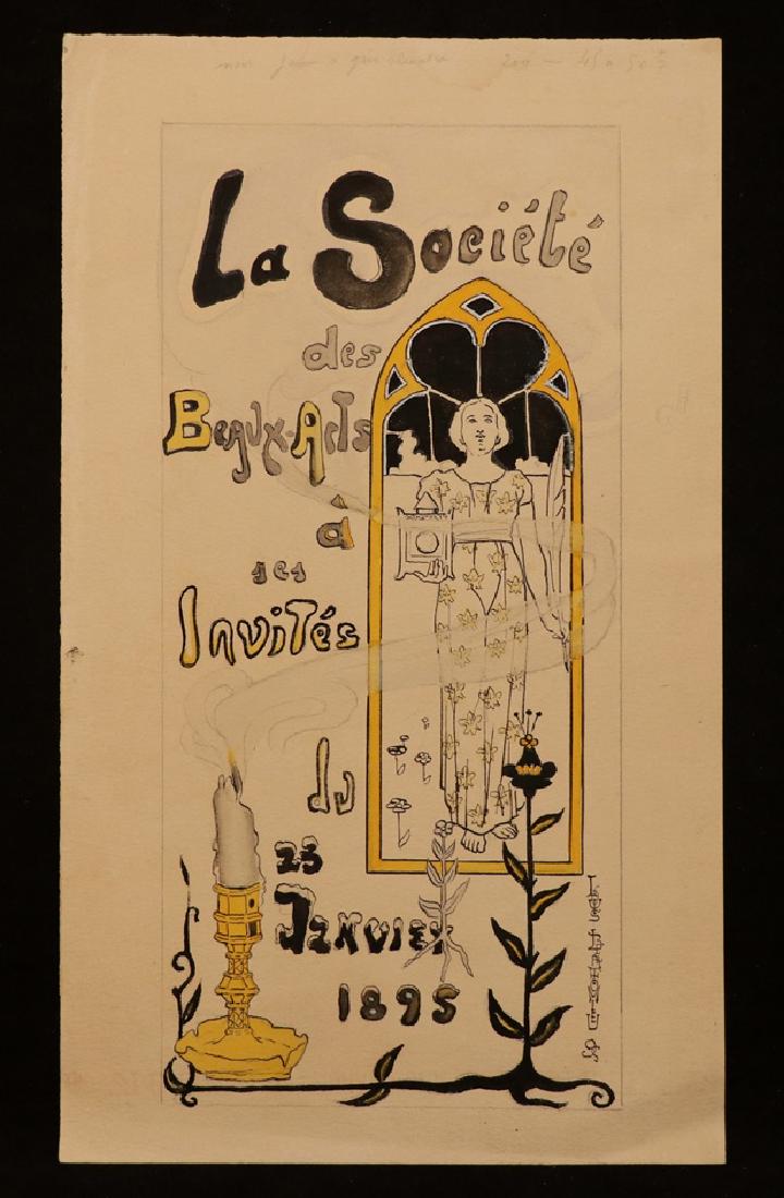 French Manuscript Poster & Trial Version, 1895 (1 of 4)