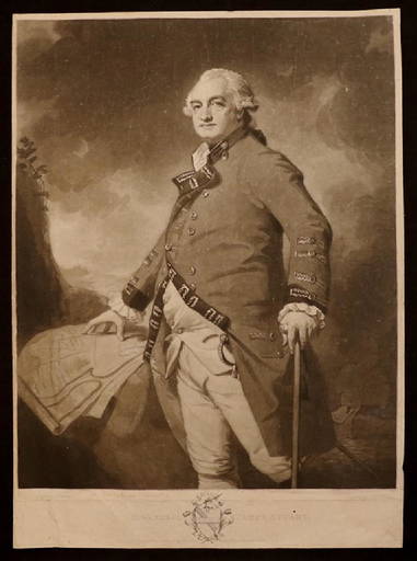 General James Stuart, 18th. C. Mezzotint