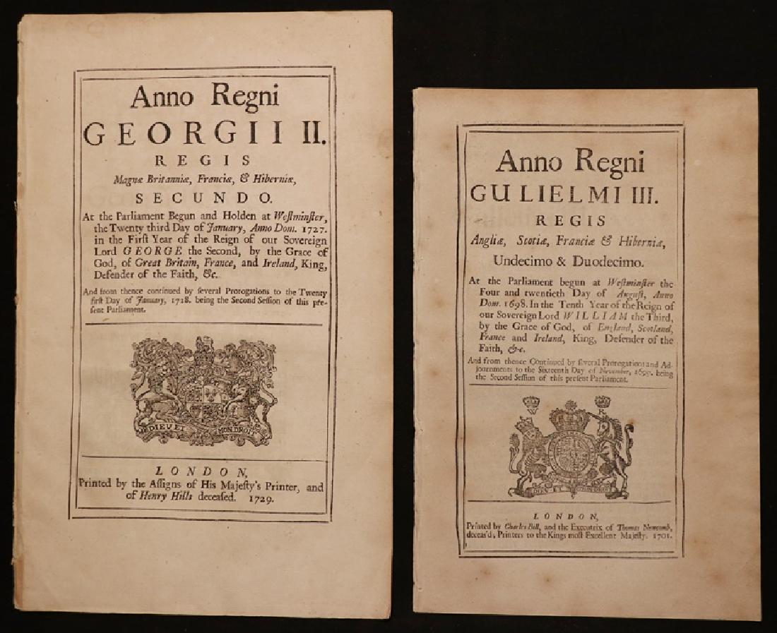 [American Colonial Plantations] 18th c. Acts, Pair (1 of 4)