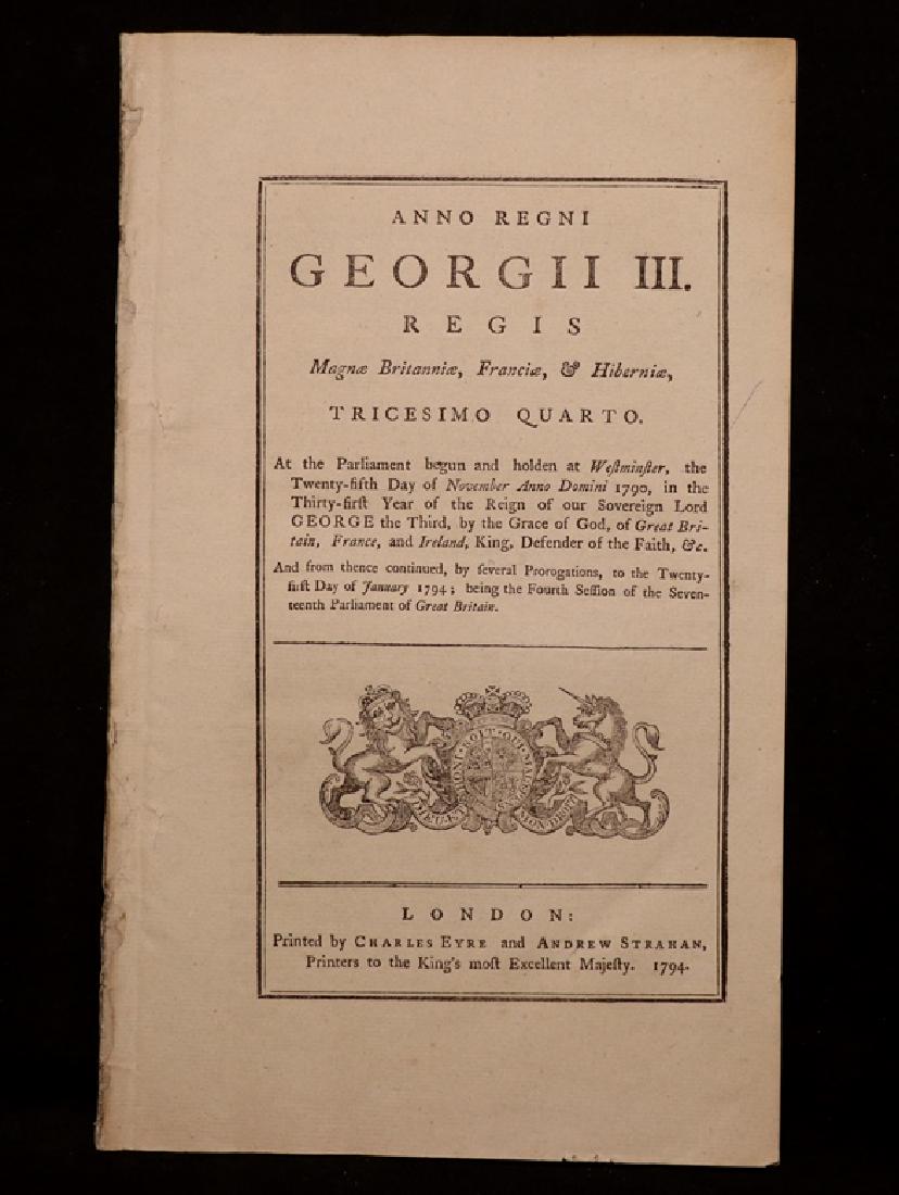 [Slavery, Africa]  British Act, 1794 (1 of 4)