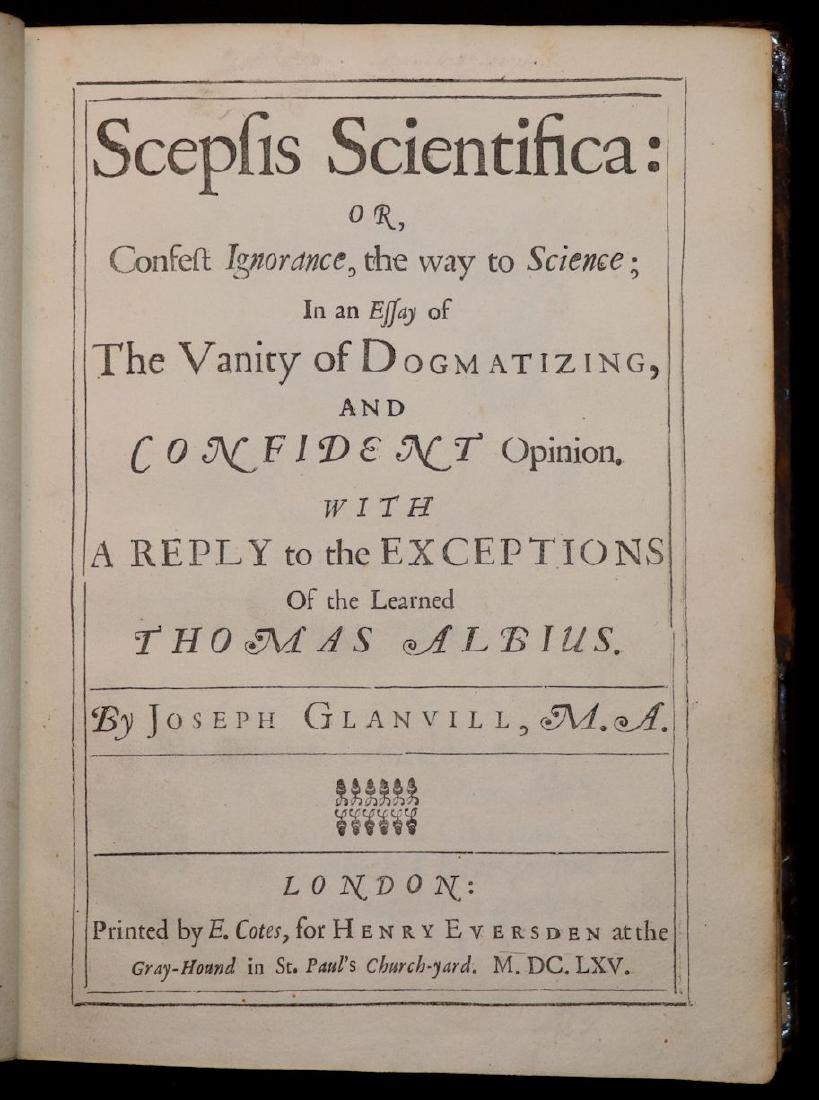 [Philosophy]  Scepsis Scientifica, 1665 (1 of 9)