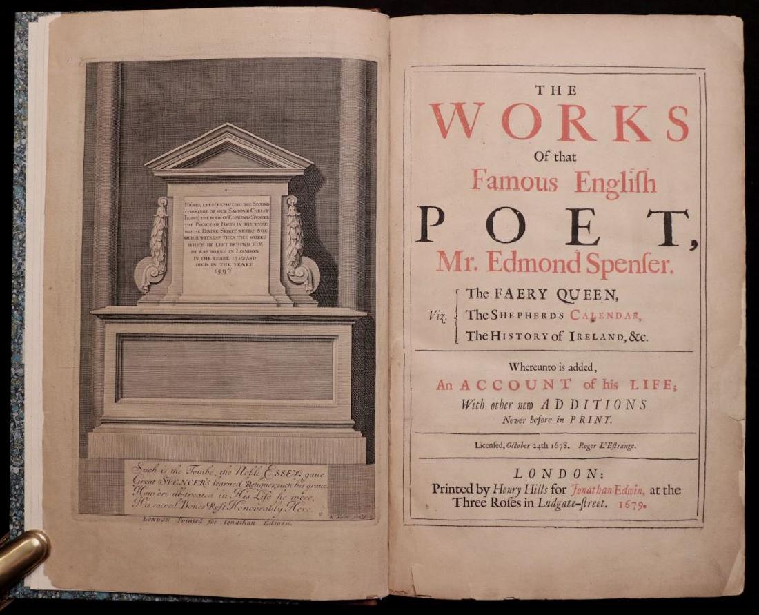 Edmund Spenser's Works, Fairy Queen [etc] 1679 (1 of 6)
