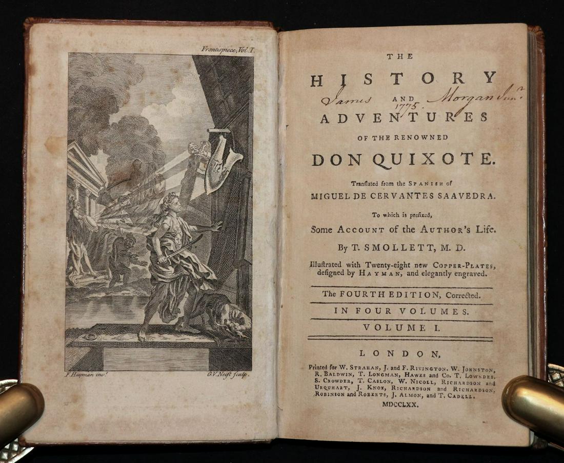 [Illustration]  Don Quixote, 1770, 4 v. Set (1 of 8)