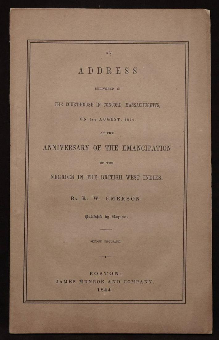 Ralph Waldo Emerson, on Slavery, 1844 (1 of 4)