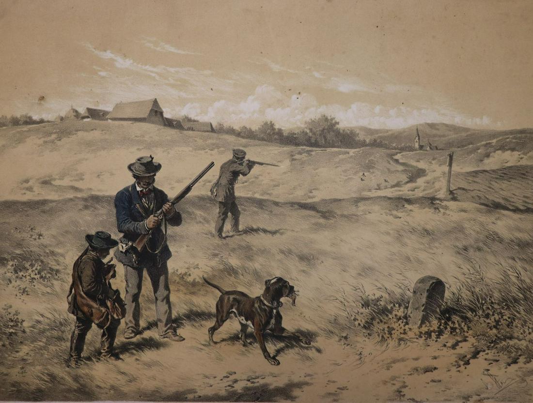 [Large 19th c. Lithograph] A. Strassgschwandtner (1 of 3)