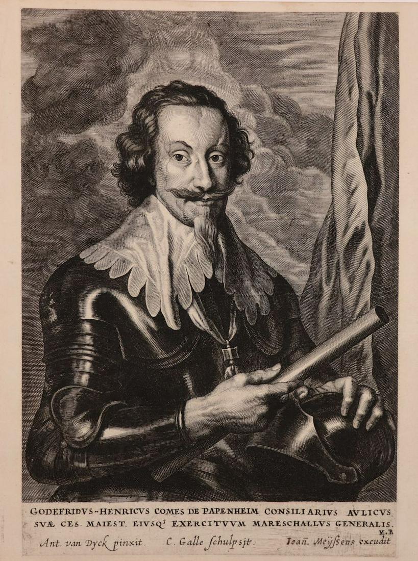 Lot of 4 Engravings, Portraits, circa 17th c. (1 of 6)