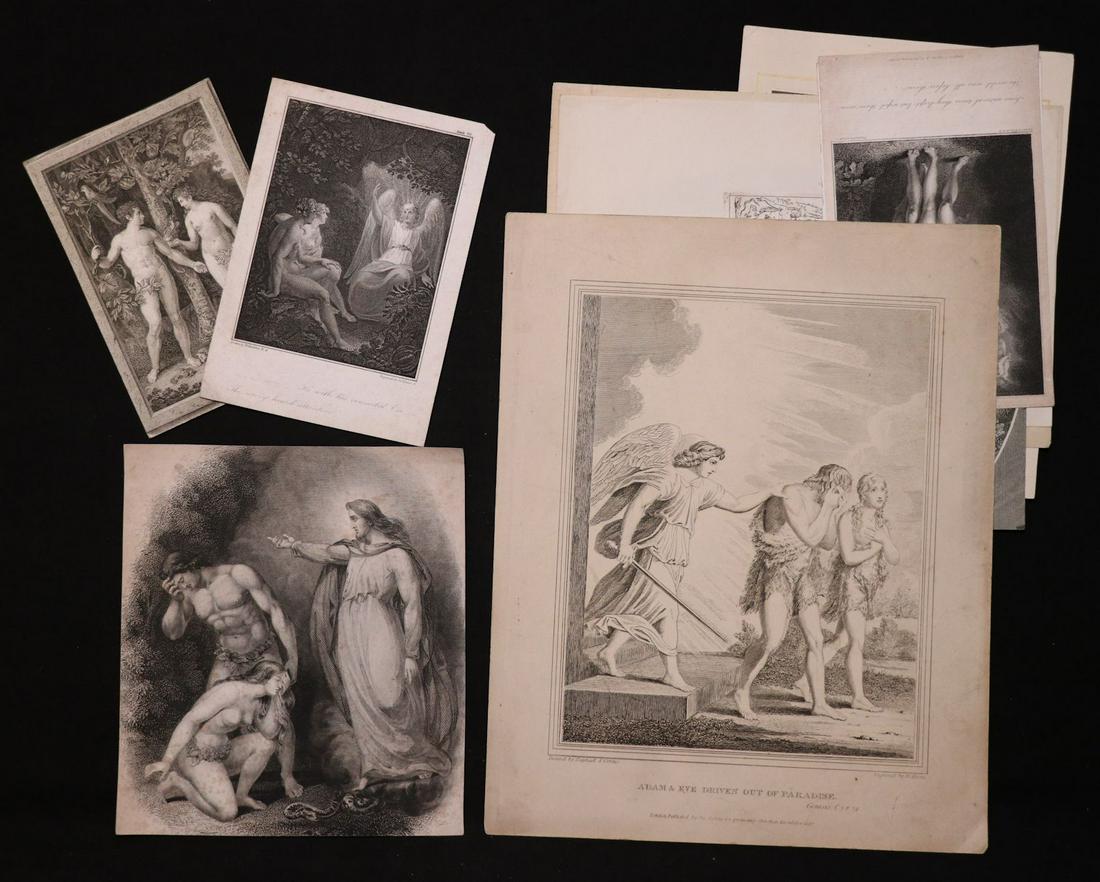 [Engravings, Prints, Adam & Eve]  Lot of 10 (1 of 5)