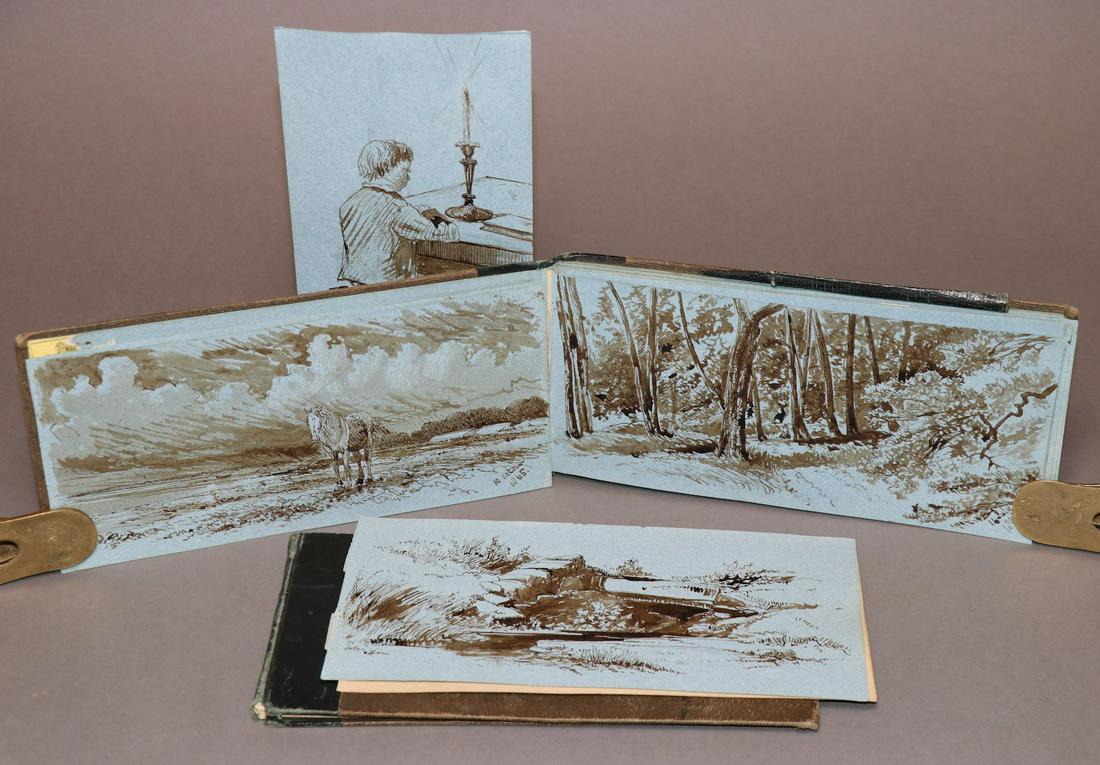 Pair of 19th c. Artist's Sketch Books (1 of 8)