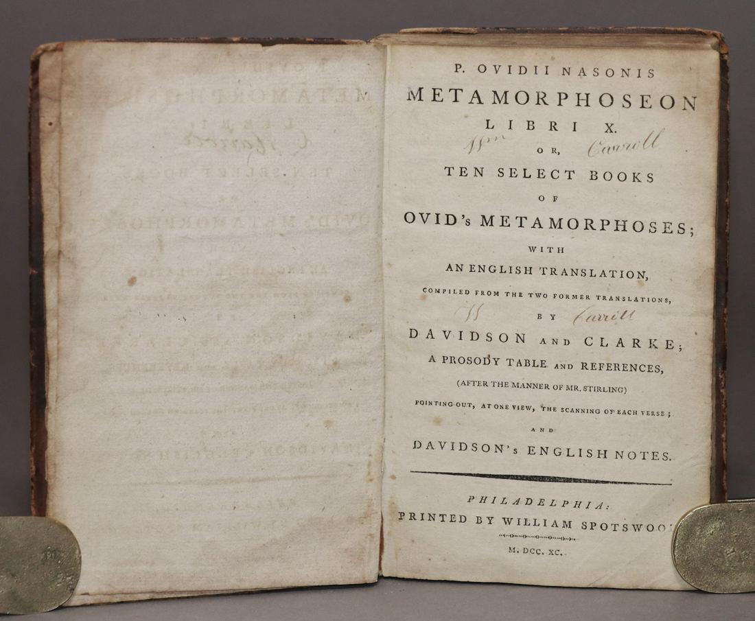 [Early American Imprints, Ovid, Burges] (1 of 7)