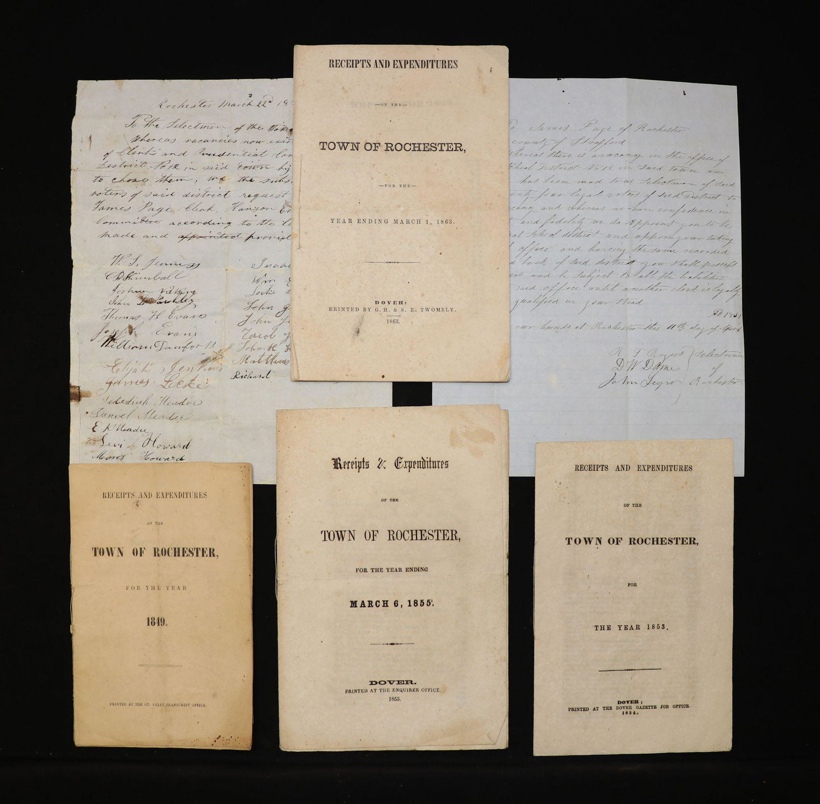 [Rochester, NH, 19th c. Archive] (1 of 8)