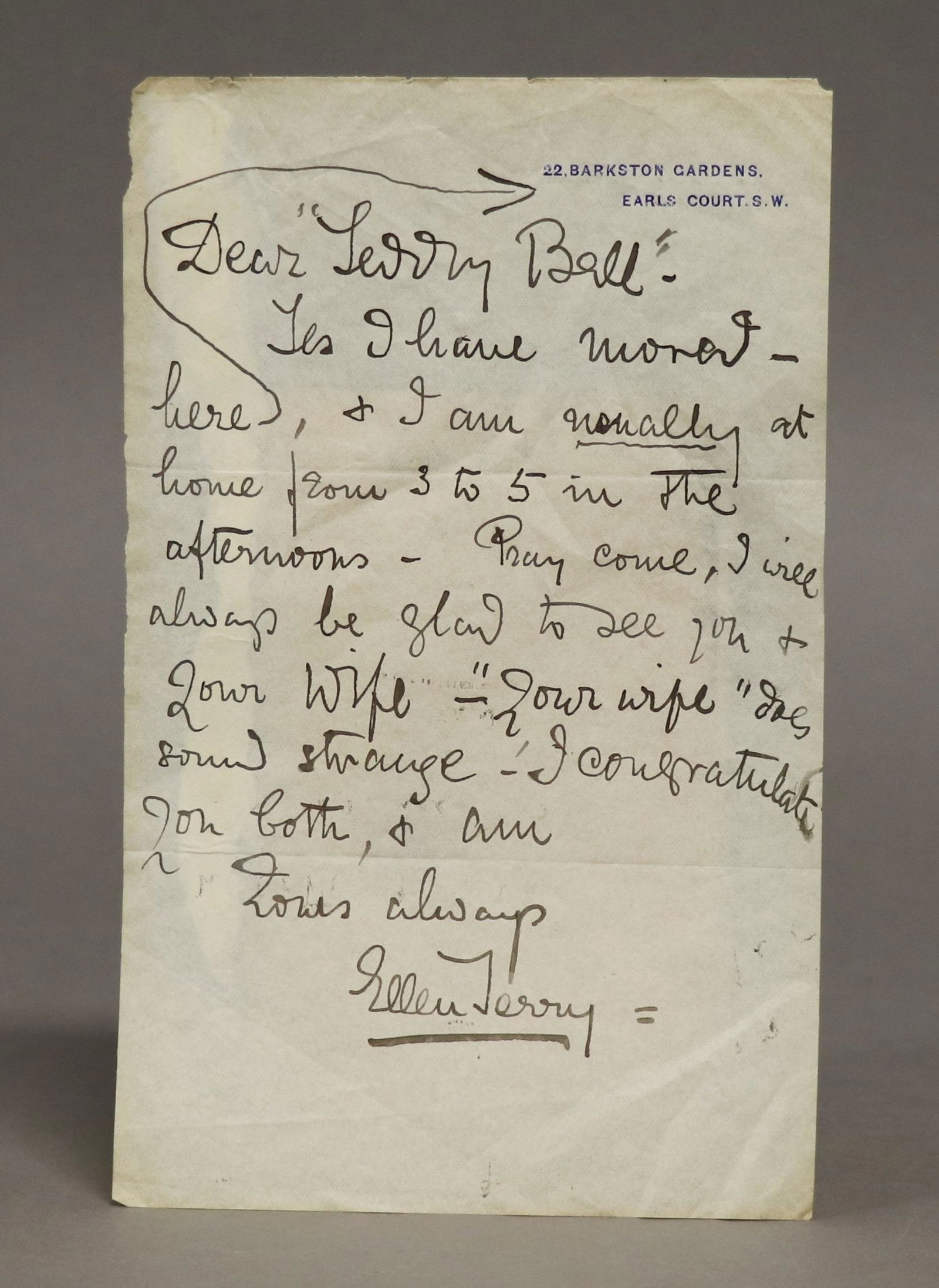 [Drama, Stage]  Ellen Terry, ALS (1 of 2)