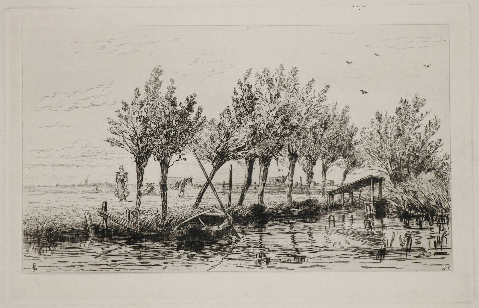 [Etching of a River Scene] (1 of 5)