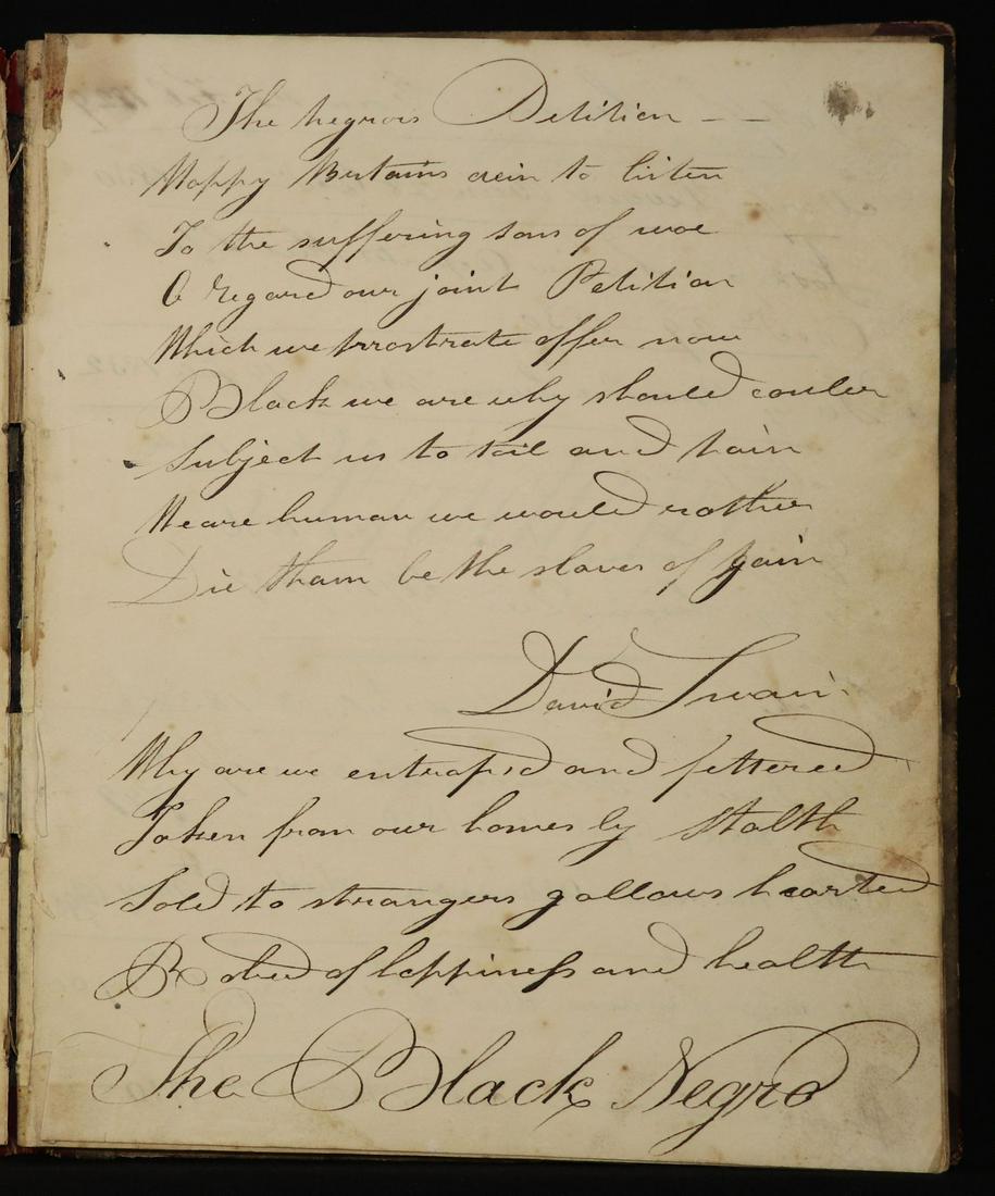 [Slavery]  19th c. MS Album (1 of 6)