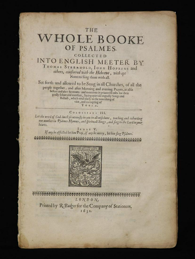 Book of Psalms, Folio, 1632 (1 of 6)