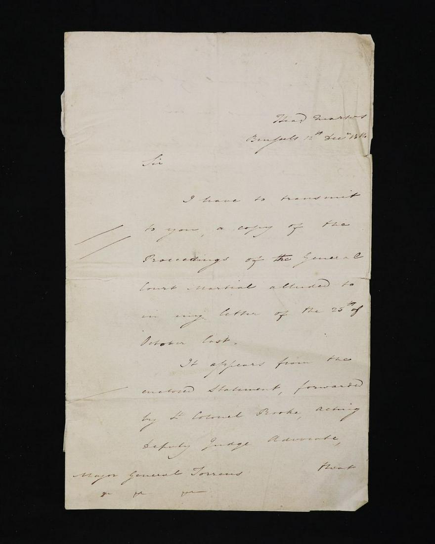 ALS, William of Orange to General Torrens (1 of 2)