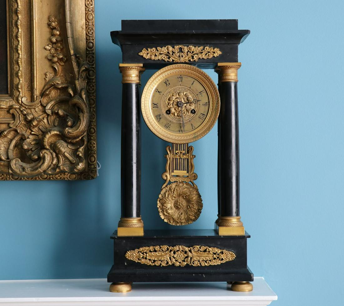 19th c. Marble and Gilt Bronze Clock (1 of 6)