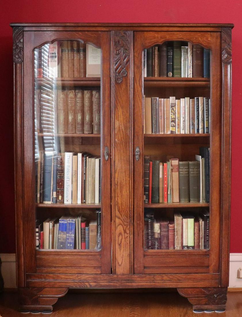 Antique Carved Pine Bookcase (1 of 5)