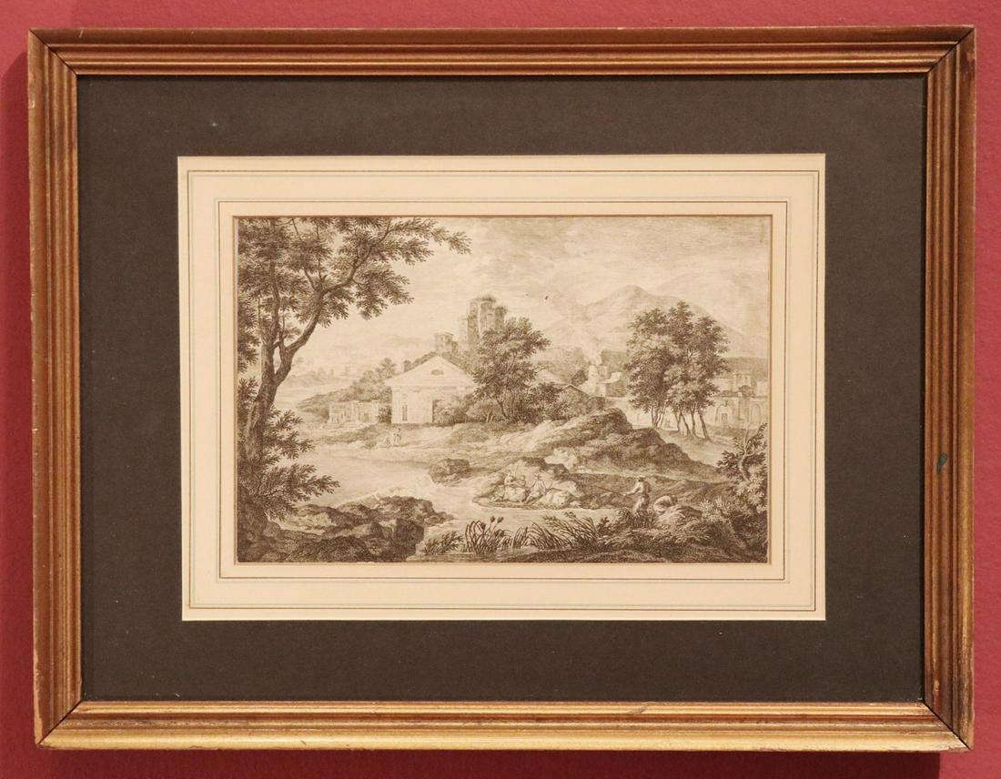 18th c. Framed Etching (1 of 5)