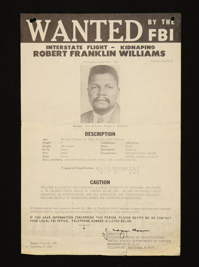 Civil Rights Leader, WANTED Poster, 1961 (1 of 2)