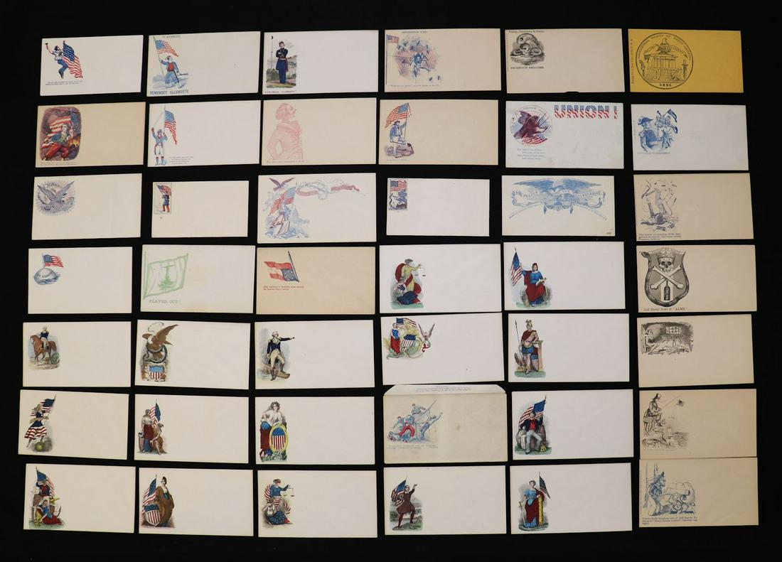 Collection of 60 Civil War Patriotic Covers (1 of 7)